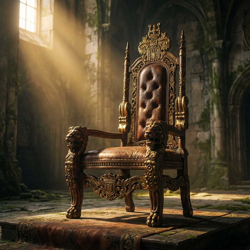 Throne representing authority and council
